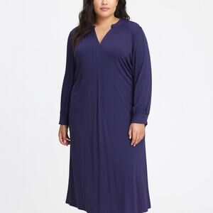 Universal Standard SZ S (14/16) Gramercy Liquid Jersey Dress Deep Purple NWOT